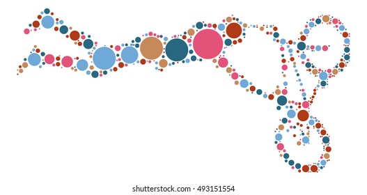 Bicycle Extreme shape vector design by color point
