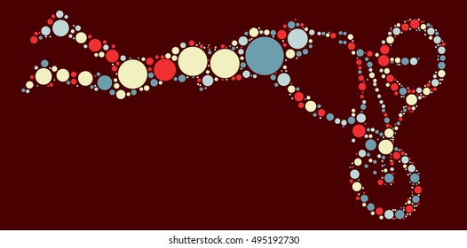 Bicycle Extreme shape vector design by color point