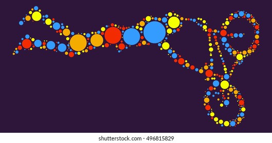 Bicycle Extreme shape vector design by color point
