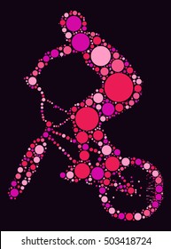 Bicycle Extreme shape vector design by color point