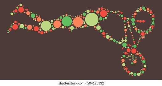 Bicycle Extreme shape vector design by color point
