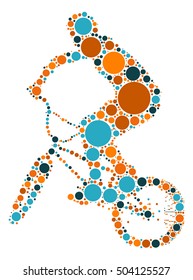 Bicycle Extreme shape vector design by color point