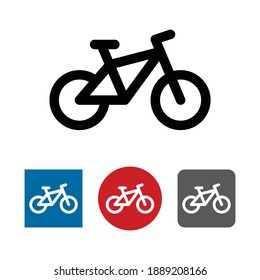 
Bicycle fitness line art icon for apps and websites