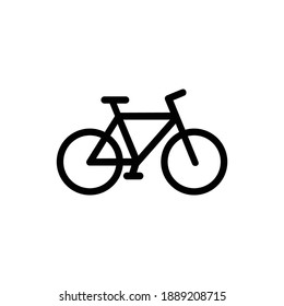 
Bicycle fitness line art icon for app and website