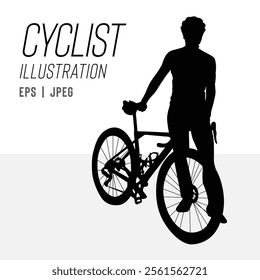 Bicycle Fitness Silhouette Illustration Graphic 