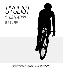 Bicycle Fitness Silhouette Illustration Graphic 