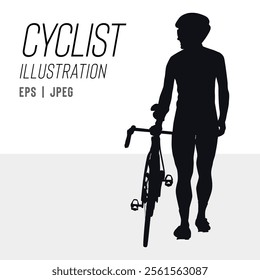 Bicycle Fitness Silhouette Illustration Graphic 