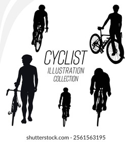 Bicycle Fitness Silhouette Illustration Graphic 