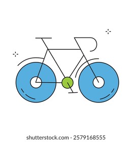 Bicycle Fitness Training Exercise Vector Icon design