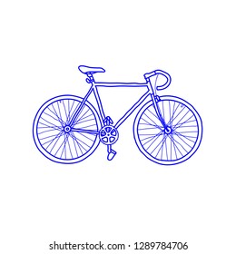 bicycle fixed gear doodle icon