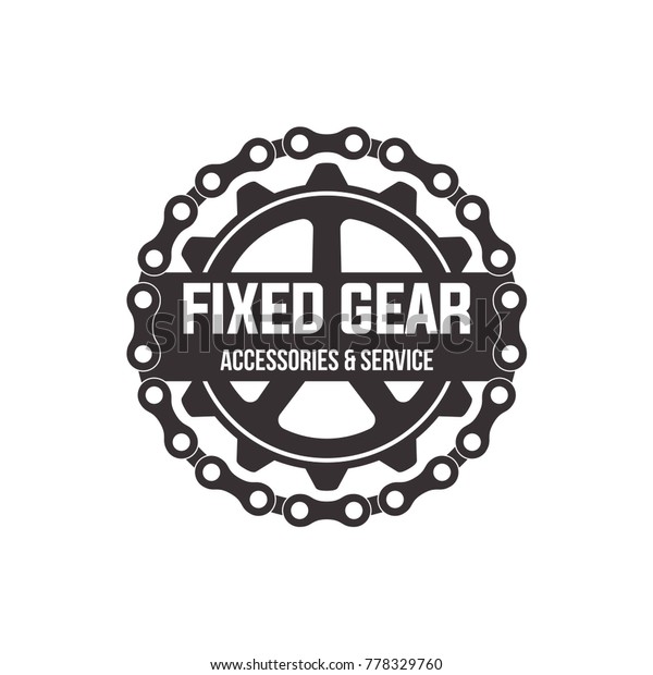 Bicycle Fixed Gear Logo Stock Vector Royalty Free 778329760