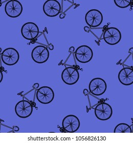 bicycle fixed gear seamless doodle pattern