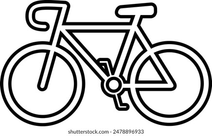 Bicycle flat black vector icon.