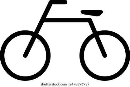 Bicycle flat black vector icon.