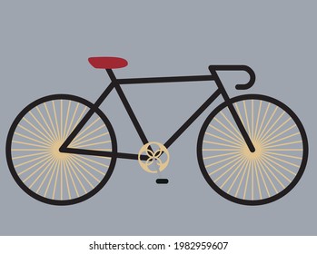 Bicycle. Flat design. Ecological transport.