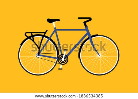 Bicycle flat design. Vector illustration