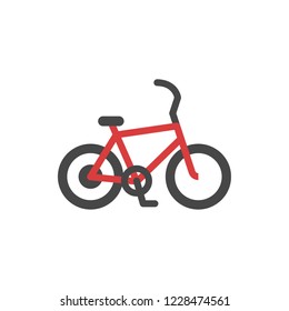 bicycle flat fector icon
