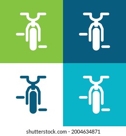 Bicycle Flat four color minimal icon set
