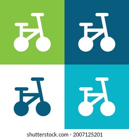 Fahrrad Vierfarbiges Minimalsymbol-Set