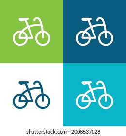 Fahrrad Vierfarbiges Minimalsymbol-Set