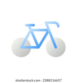 Bicycle flat gradient two-color ui icon. Riding bike. Rental service. Transportation mode. Simple filled pictogram. GUI, UX design for mobile application. Vector isolated RGB illustration