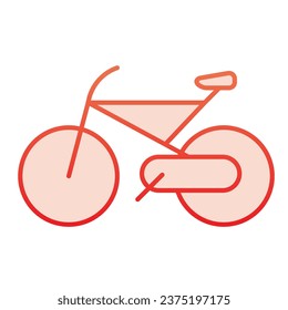 Bicycle flat icon. Cycle red icons in trendy flat style. Sport activity gradient style design, designed for web and app. Eps 10