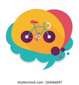 bicycle flat icon with long shadow,eps10