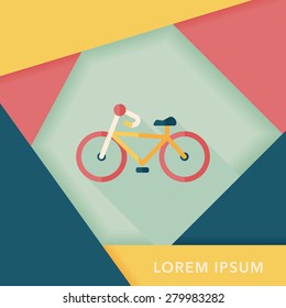 bicycle flat icon with long shadow,eps10