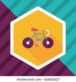 bicycle flat icon with long shadow,eps10