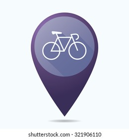  Bicycle flat icon on the pointer