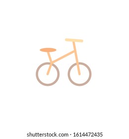 Bicycle flat icon on white background