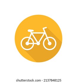 Bicycle flat icon with shadow