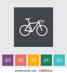 Bicycle flat icon. Vector illustration EPS.