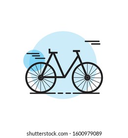 Bicycle flat icon vegetable perfect for logo Or for web , mobile application 