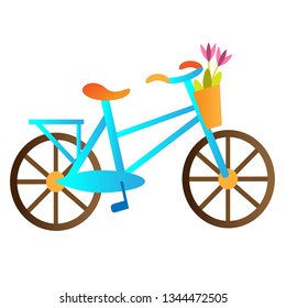 Bicycle flat illustration on white