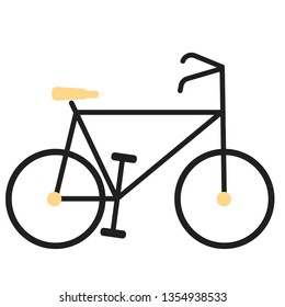 Bicycle flat illustration on white