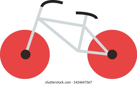 Bicycle flat illustration on white