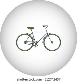 Bicycle flat sign symbol icon on background