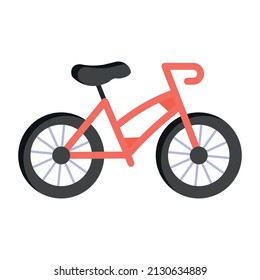 Icono de estilo plano de bicicleta, vector editable 

