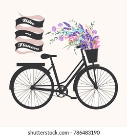Bicycle with flowers