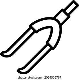 Bicycle fork Concept, front wheel holder Vector Icon Design,Cycling Sport Symbol, Bicycling Sign, Biking Equipment Stock Illustration