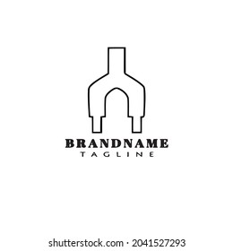 bicycle fork logo cartoon icon design modern vector