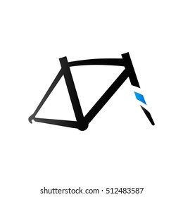 Bicycle frame icon in duo tone color. Sport cycling parts