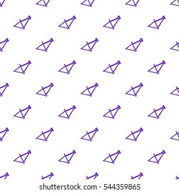 Bicycle frame pattern. Cartoon illustration of bicycle frame vector pattern for web