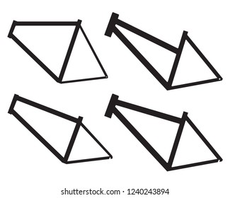 BICYCLE FRAME. SET. VEKTOR.