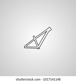 Bicycle frame. Vector icon. More Icon in set.