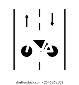 bicycle friendly infrastructure green glyph icon vector. bicycle friendly infrastructure green sign. isolated symbol illustration