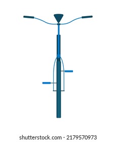 Bicycle front view. flat vector illustration on white background