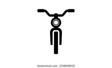Bicycle Front View Icon Bike Transport Symbol