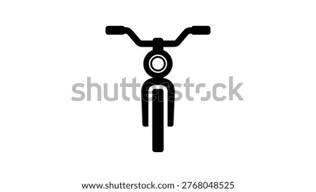 Bicycle Front View Icon Bike Transport Symbol
